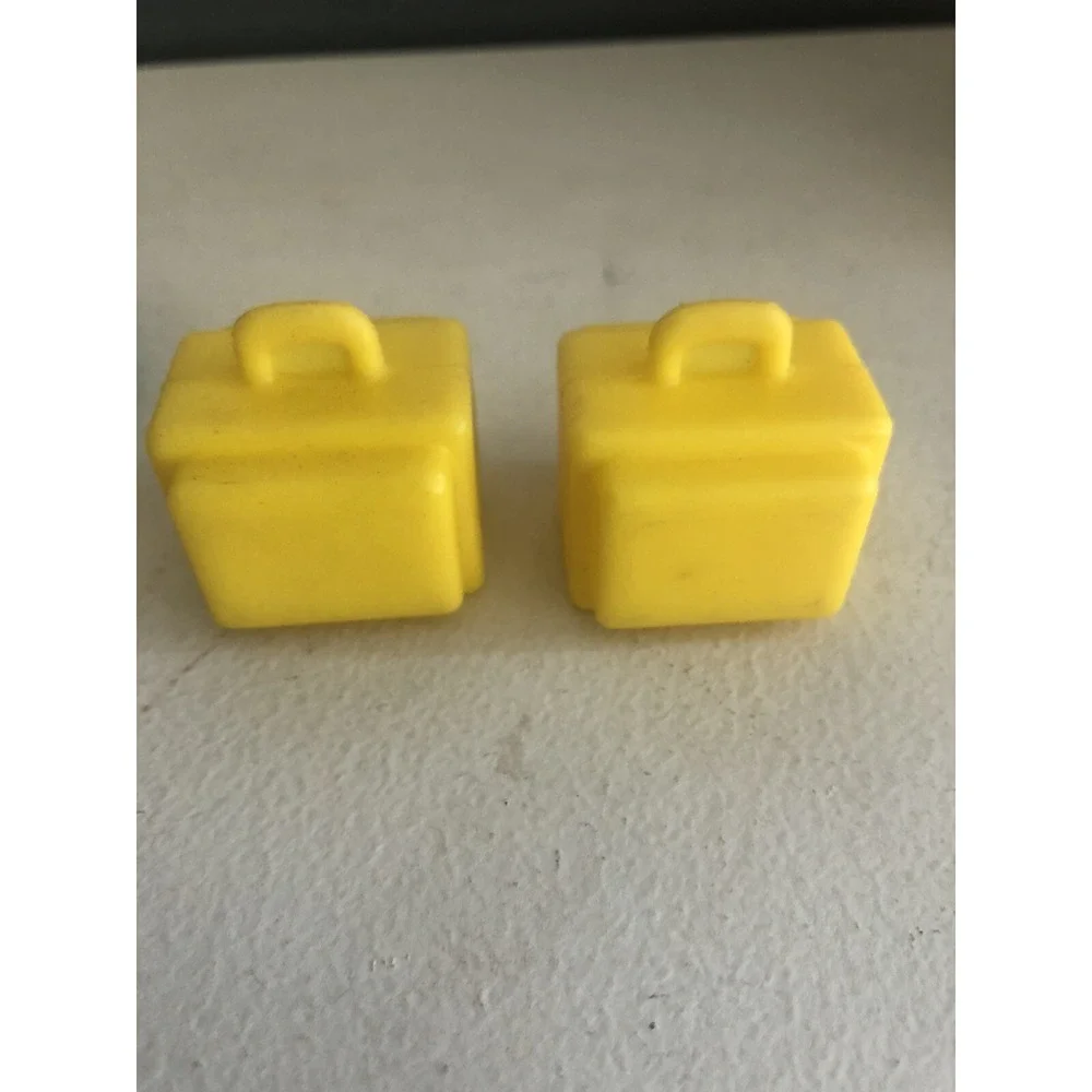 Vintage Fisher Price Little People Luggage Stewardess &‎ Girl